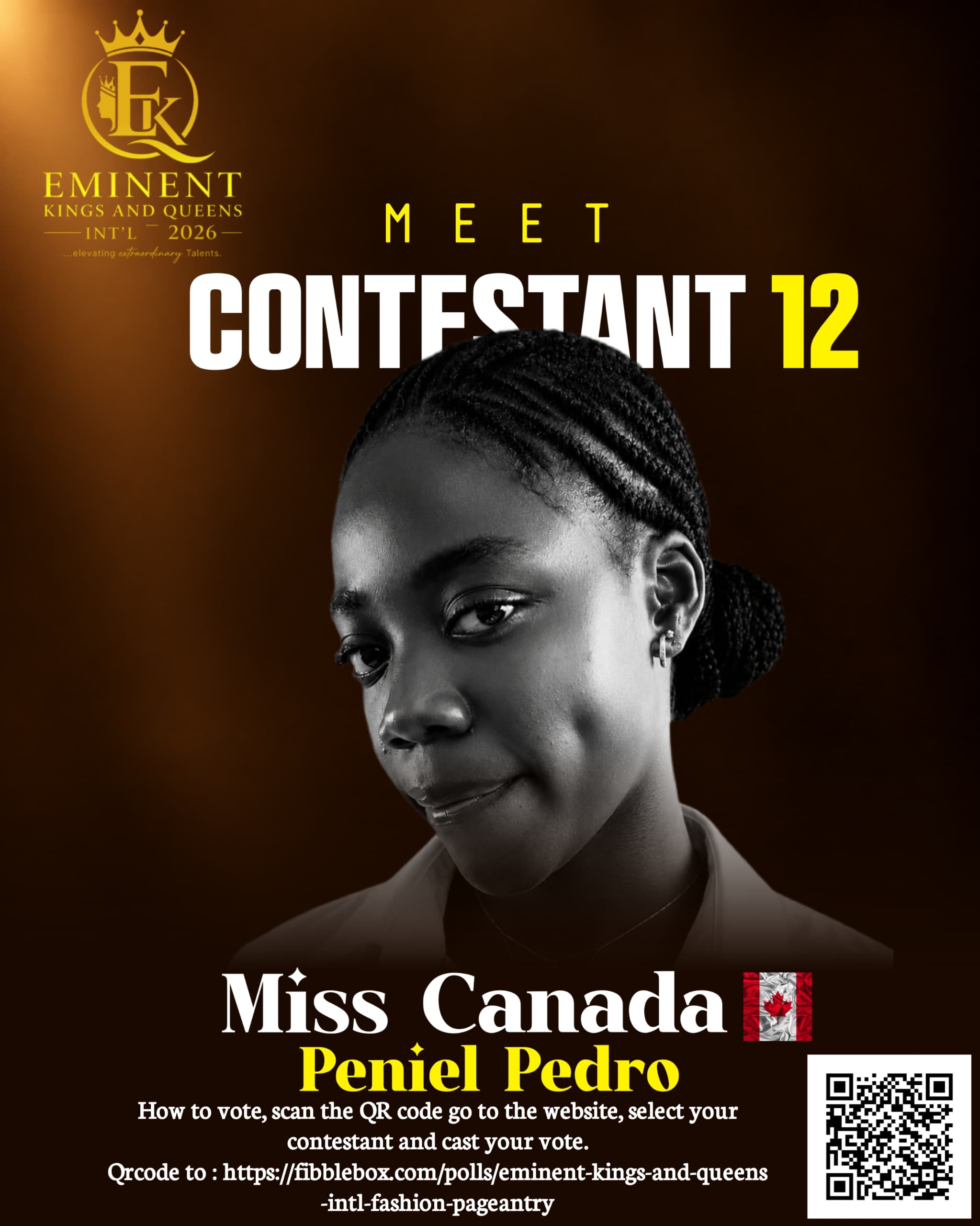 EKQ MISS CANADA -CONTESTANT NO 12