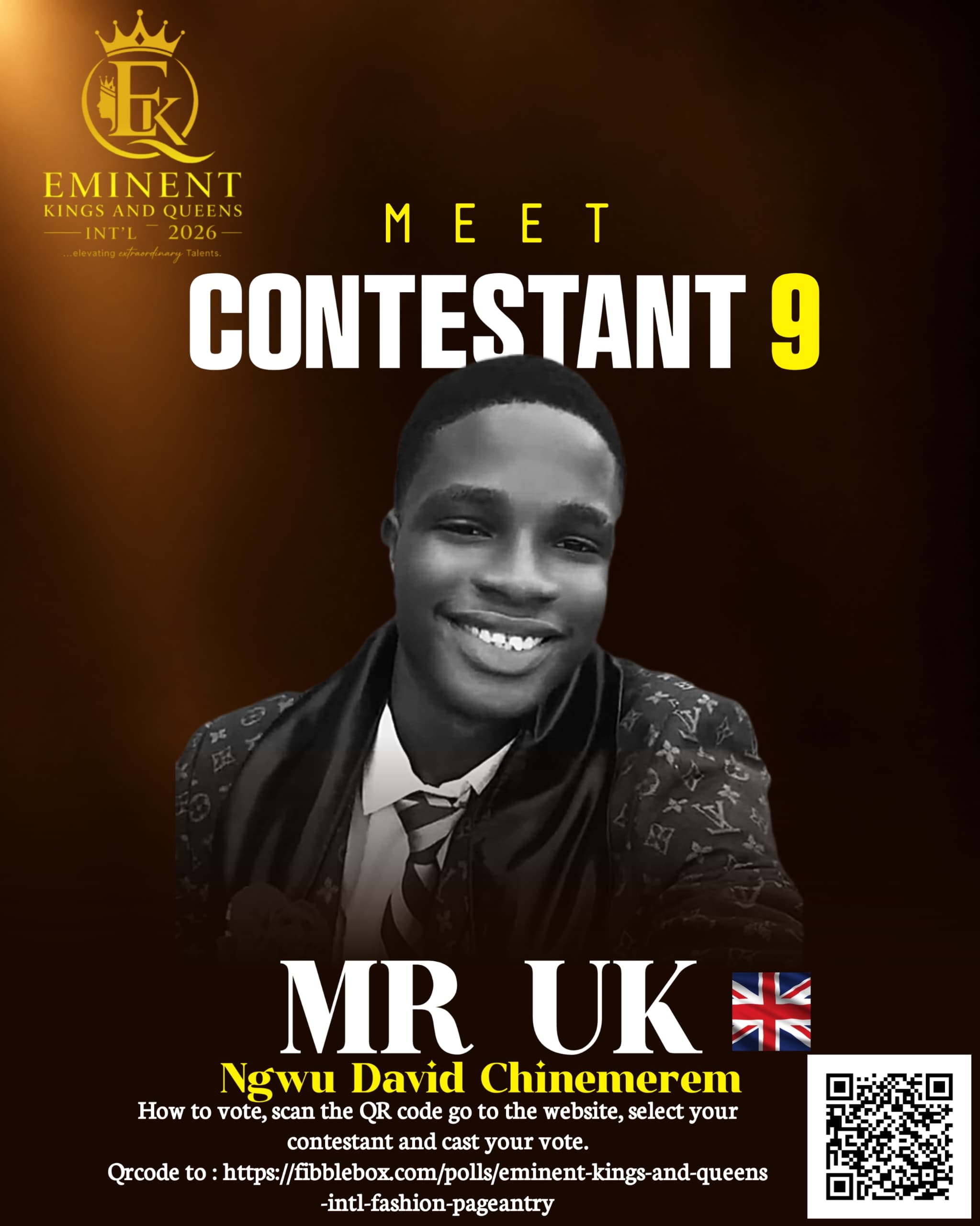 EKQ MR UK - CONTESTANT NO 9