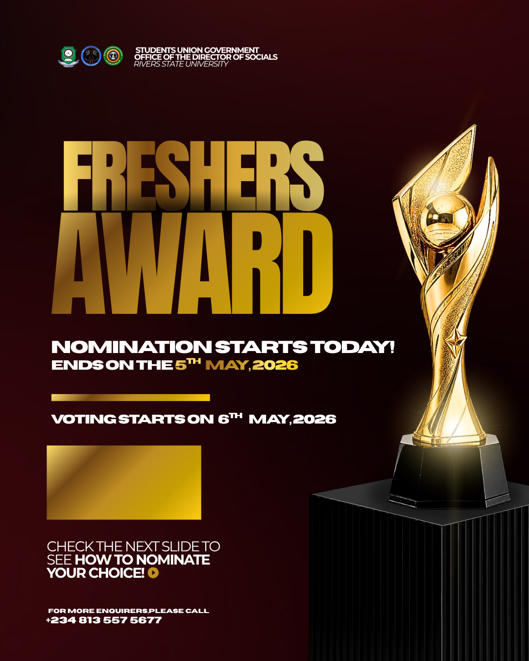 FRESHERS AWARD CEREMONY UST 2026