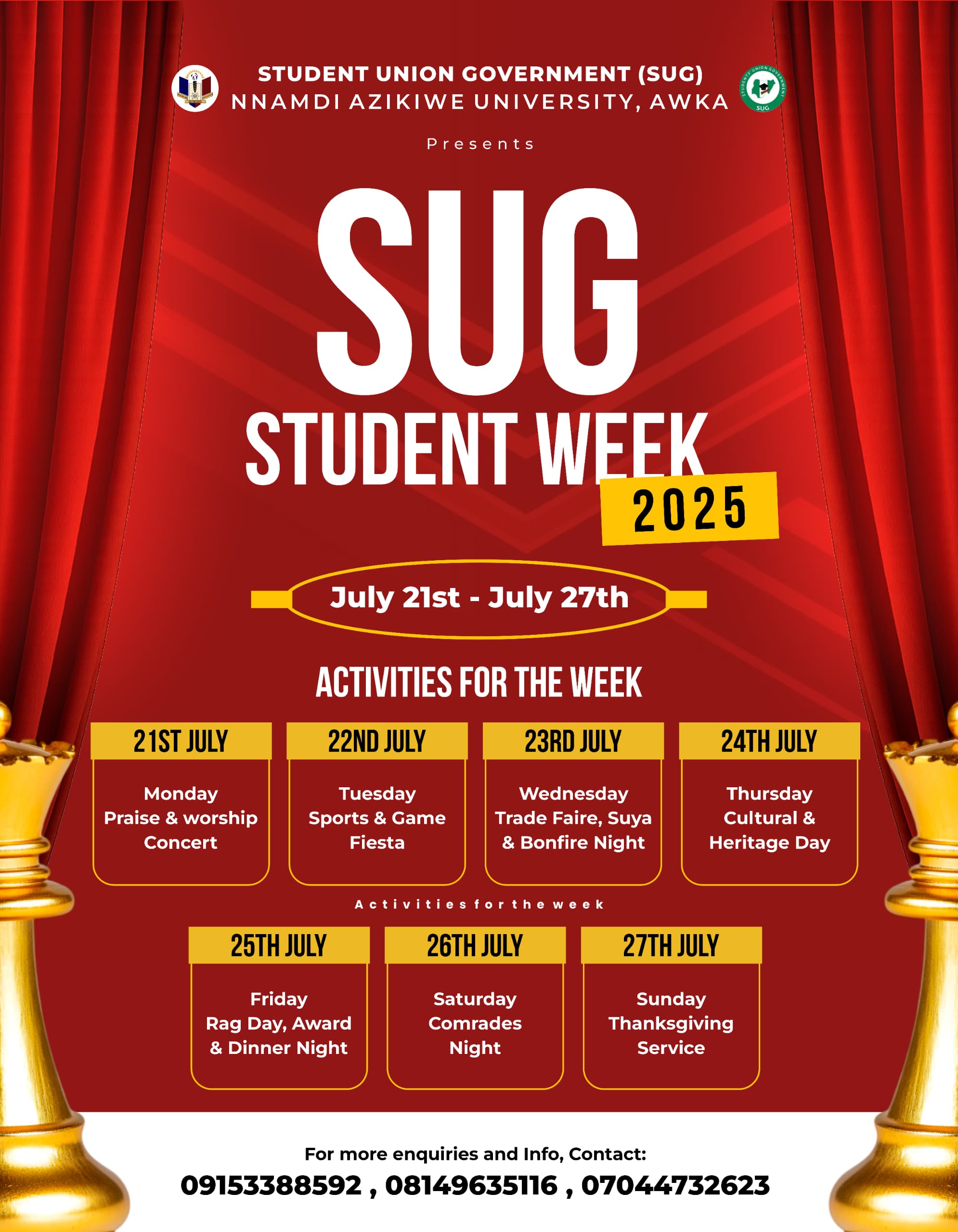 UNIZIK SUG WEEK 2025