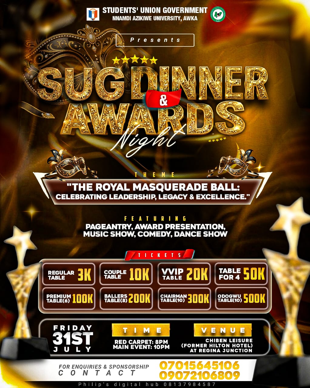 UNIZIK SUG DINNER AND AWARDS 2026
